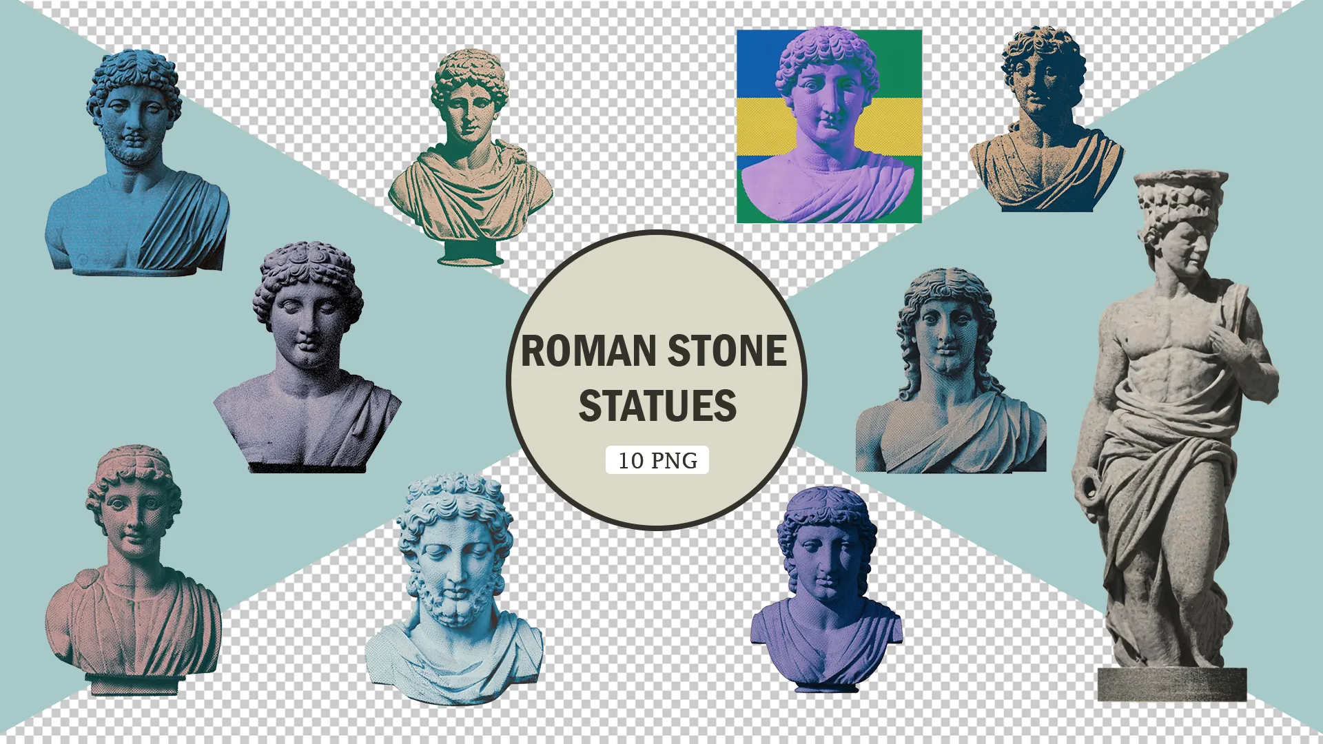 Ancient Heritage 3D Pack with Roman Statuary
